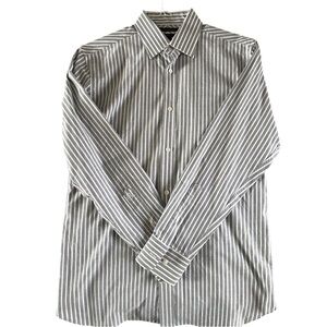 Banana Republic Grey Slim Fit Dress Shirt Sz: Medium